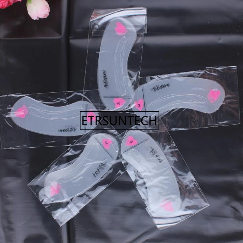 3pcs/set Eyebrow Shaping Stencils Thrush Card Tool Card Template Assisted Device Card Easy Makeup Beauty girl F1681