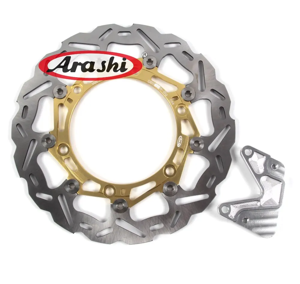 Arashi CNC Floating Front Brake Disc Brake Rotor For HONDA FORZA 250 / FORZA250 2008 2009 2010 Oversize With Bracket Motorcycle