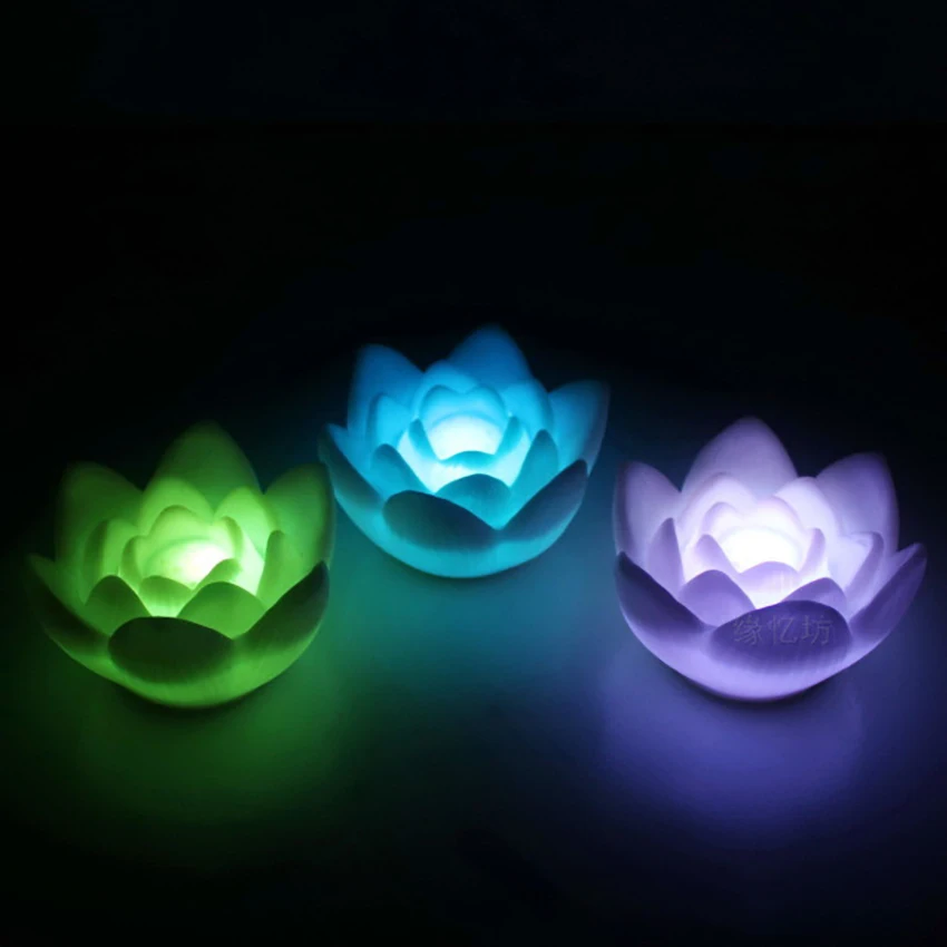 7 cor em mudança forma de flor led luz noite iluminação luzes emergência lento piscando lâmpada para casamento barra festa decoração