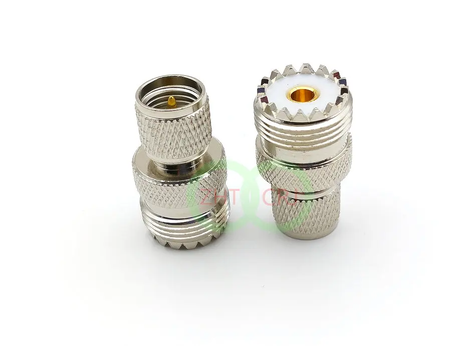 brass SO239 UHF Jack Female To Mini UHF Male Plug Connector adapter