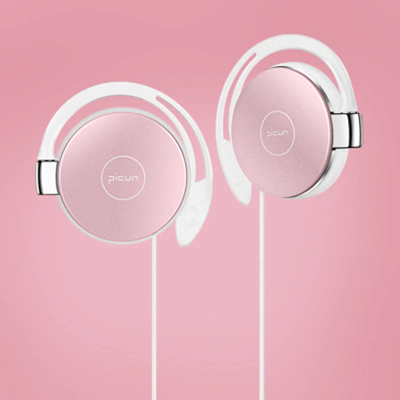 Picun L1 zaczep na ucho przewodowe słuchawki przewodowe sportowe słuchawki redukcja szumów mikrofon słuchawki HiFi obuuszny stereofoniczny zestaw słuchawkowy