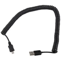 10ft 3M Spring Coiled USB 2.0 Male to Micro USB 5 Pin Data Sync Charger Cable #23669