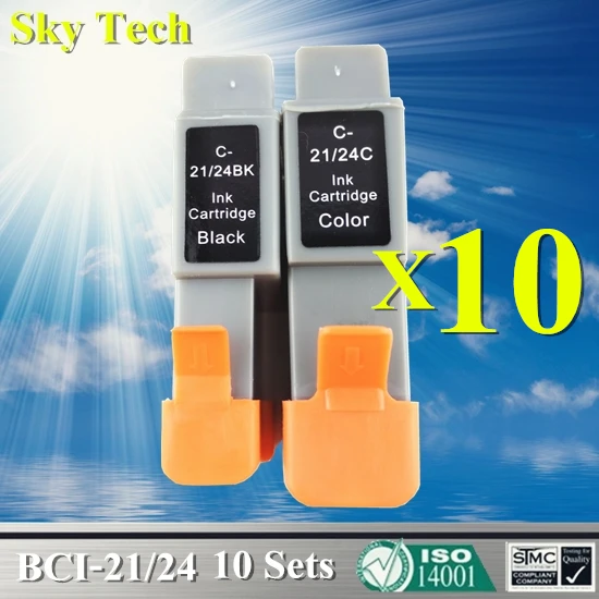 

Совместимый чернильный картридж 20X BCI21/24 BK/C для Canon C21 C24 для Canon iP1000 iP1500 iP2000 MP110 MP130 MP360 MP370 MP390 MPC190