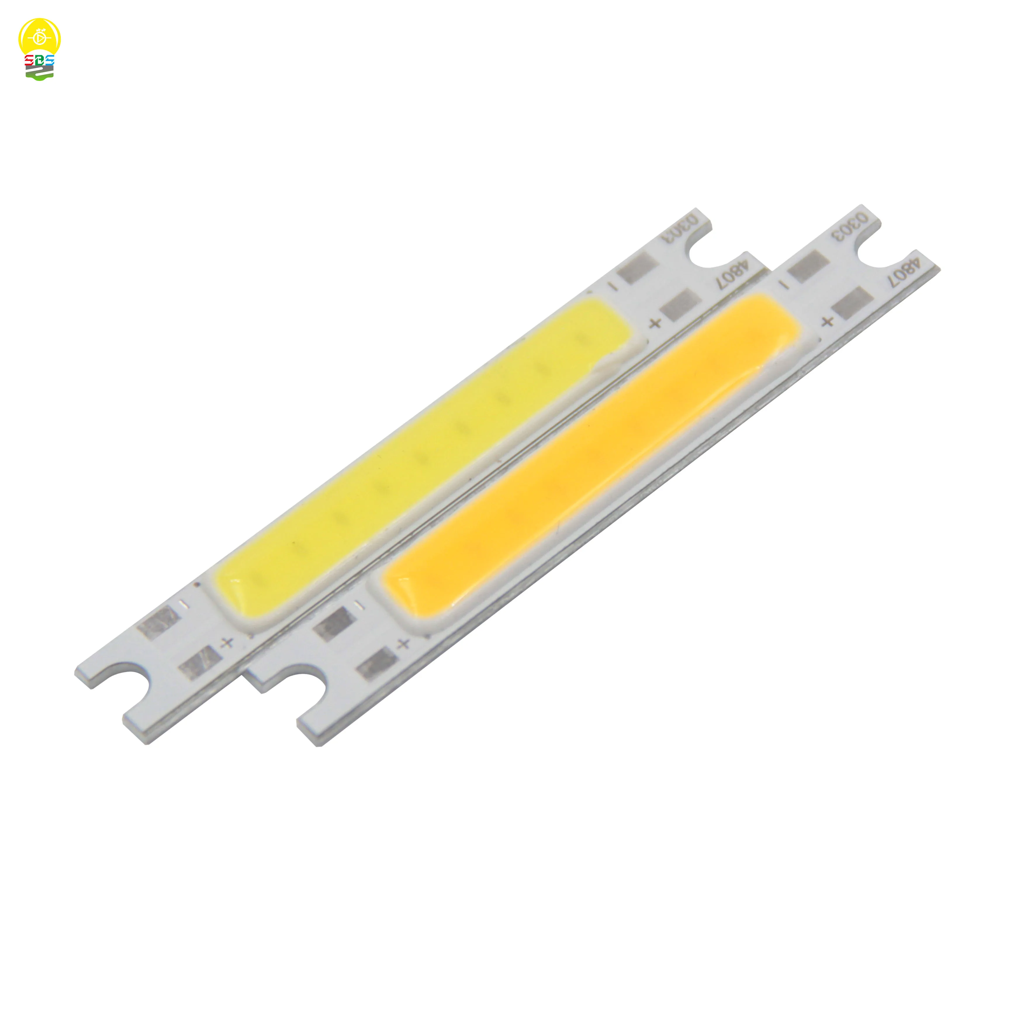 Sumbolbs 48x7mm LED COB Strip Light Source Bar 9V 3W bianco caldo freddo per lampada da lavoro a parete lampadina multifunzione fai da te