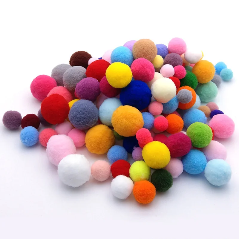 200pcs/lot 1cm diameter Pompon Balls Home Decorative Flower Crafts Toy Party Wreathes DIY Craft Home Decoration Accessories
