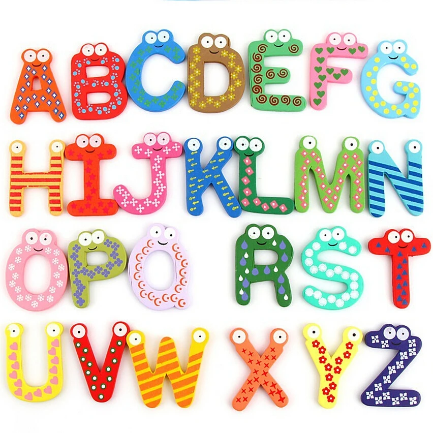 Colorful Lovely Number Baby Kids Children Wooden Alphabet Refrigerator Fridge Magnets Stick Figure Educational Learn Toys