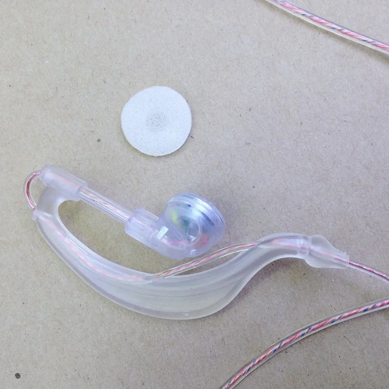 Clear Transparent Telescope Curve K plug 2pins Headphone for Kenwood Baofeng TYT Puxing Quansheng walkie talkie