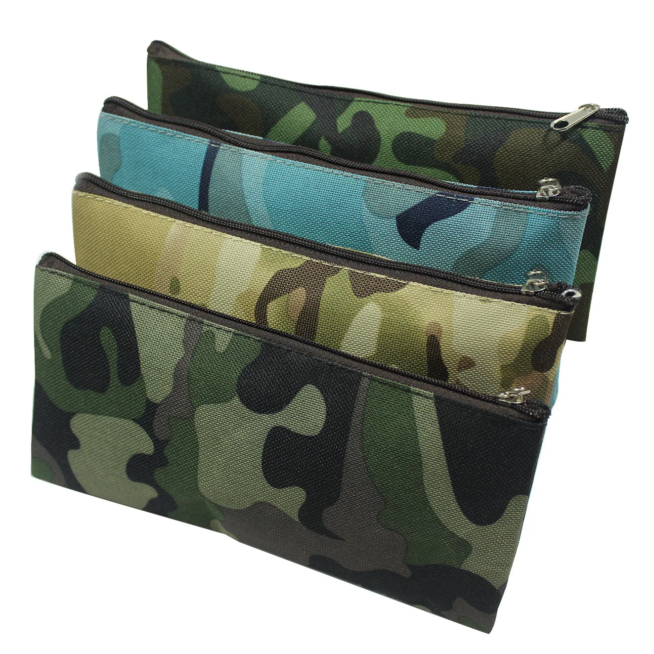 Camouflage Pencil Case Pencil Bag for Boys and Girls School Supplies Cosmetic Makeup Bags Zipper Pouch Purse 4 Colors