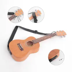 Adjustable Ukulele Guitar Belt Strap Durable Nylon Black Guitar Straps for Electric Acoustic Folk Guitar Bass with Tail Nail