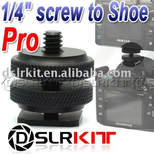 

Pro Type 1/4"-20 Tripod screw to Flash Hot Shoe Adapter