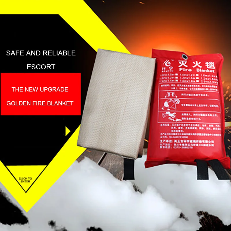 1.5M x 1.5M Fire Blanket Fiberglass Fire Flame Retardant Quality Emergency Survival Fire Shelter Safety Cover Fire Blanket