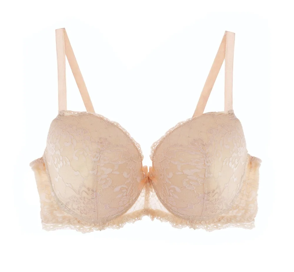 Biustonosz damski Koronkowy kwiat Seksowny biustonosz z fiszbinami 3/4 miseczki Bielizna damska Biustonosz Push Up Biustonosze Plus Size 30-46 D-DD-DDD-F-G