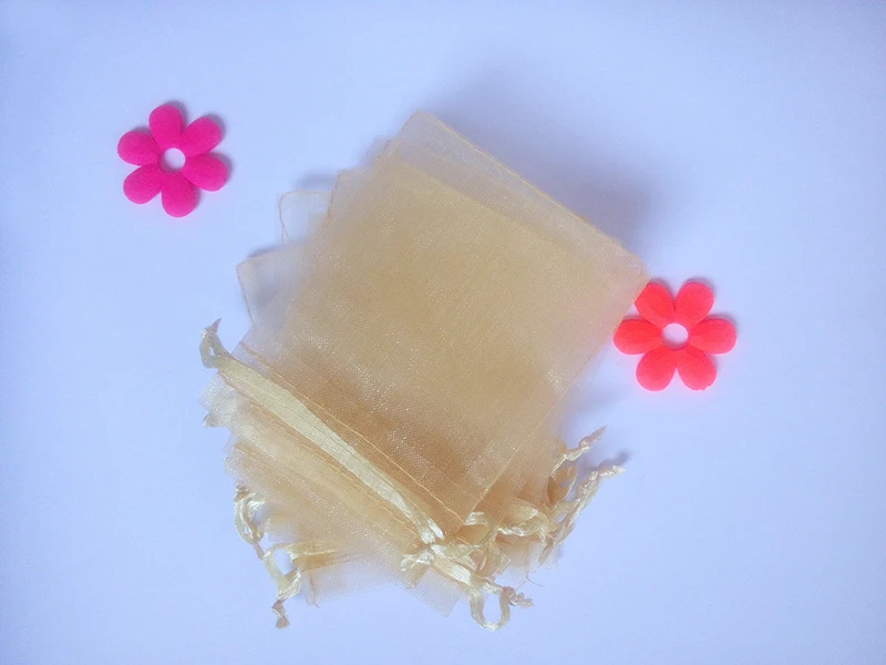 1000pcs 30*40cm Gold Organza Gift Bag Jewelry Packaging Display Bags Drawstring Pouch For Bracelets/necklace/wed Yarn Bag