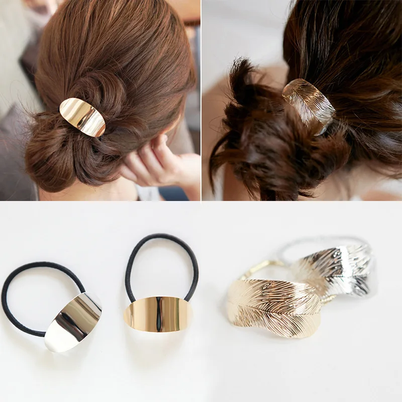 1PC Fashion Sexy Women Lady Leaf Hair Band Rope Headband Elastic Ponytail Holder Party Vacation Hairband Hair Accessories