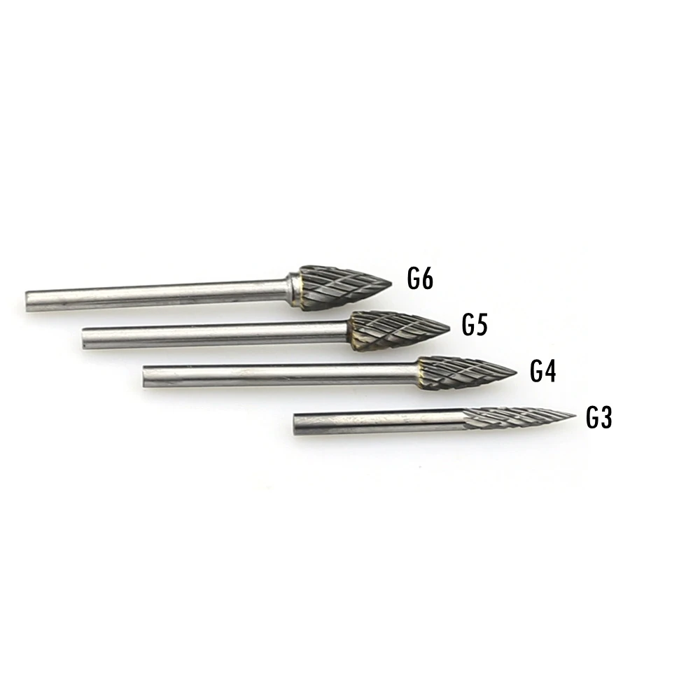 1 piece Tungsten Carbide Rotary Burrs 3mm shank Dremel Files Mini Dill Grinding Head