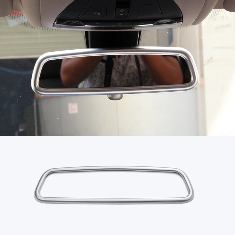 

For Jaguar XE 2016 2017 2018 XF Car-styling ABS Matte Chrome Interior Rearview Mirror Frame Cover Trim Accessories