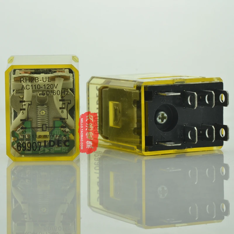 [SA]IDEC Izumi relay RH2B-UL AC110 power indicator type 10A DC12V DC24V AC110V AC220V 2a2b BASE  SH2B-05A --10pcs/lot