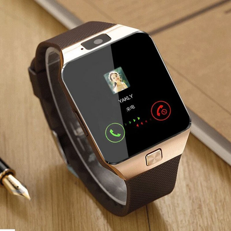 DZ09 montre intelligente horloge avec fente pour carte Sim Message poussoir connectivité Bluetooth téléphone Android mieux que montre intelligente pour hommes