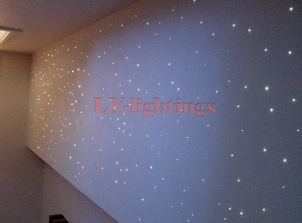 DIY optic fiber light kit led light box+optical fibres 16w RGB color change wireless RF control magic star ceiling light