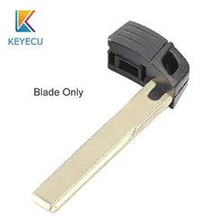 KEYECU  Uncut Insert Emergency Car Key Blade Without Chip FOB for BMW E60 E61 E70 E90 E91 E92 1 3 5 Series X5 X6