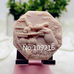 New Product!!1pcs The Chinese Zodiac Rabbit (zx344) Food Grade Silicone Handmade Soap Mold Crafts DIY Mould