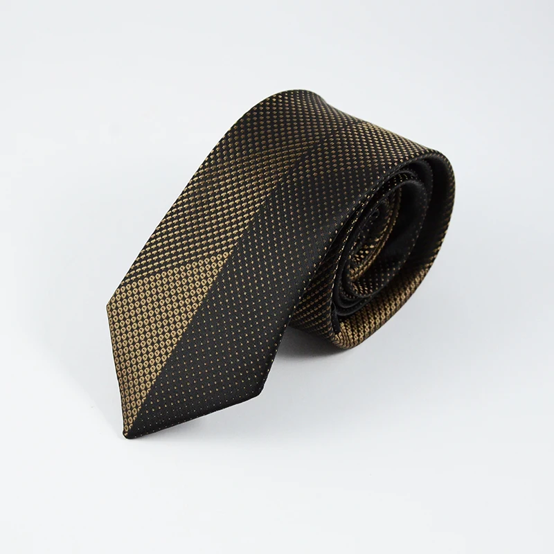 GUSLESON New Mens Ties Custom Brand Man Dot Striped Neckties Hombre 6 cm Gravata Slim Tie Classic Business Casual Tie For Men