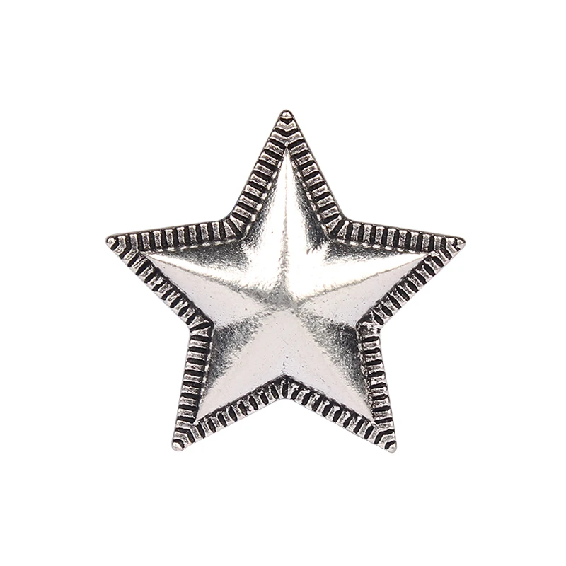 3pcs/lot 28MM Retro Zinc Alloy //Bronze CONCHO Stars Pentagram Decorative Buttons Charms For DIY Accessories