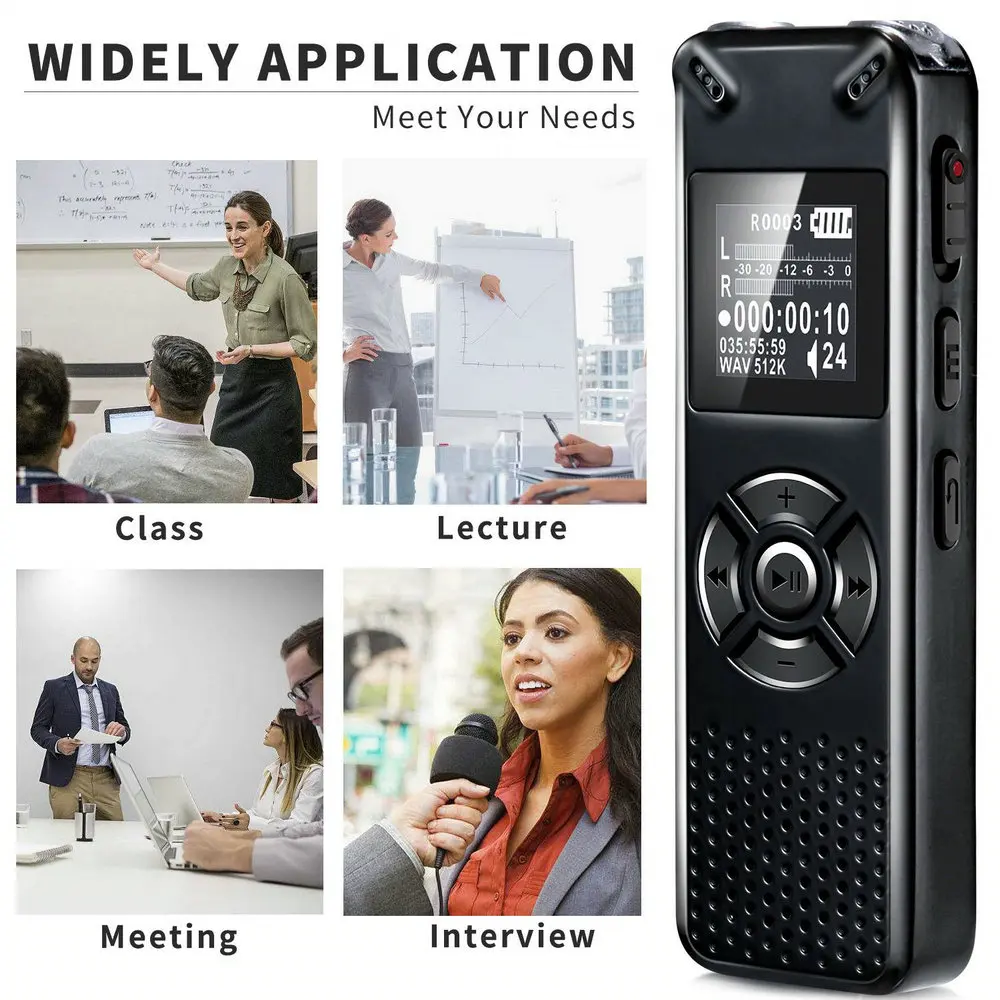 Vandlion Professional Smart Digital Voice Activated Recorder Portable HD Sound Audio Recording Dictaphone MP3 Recorder