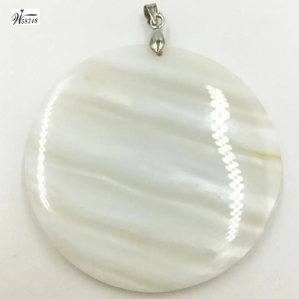 Beautiful jewelry Mother of pearl Shell  Women Men Pendant Bead PWFH588b