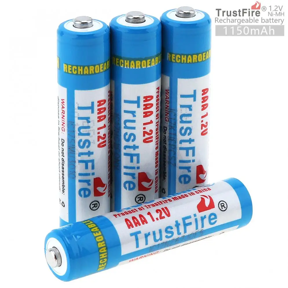 10set/lot TrustFire 1.2V 1150mAh AAA NiMh Battery Rechargeable Ni-MH Batteries Cell with Low Self-discharge+Battery Box,4pcs/set