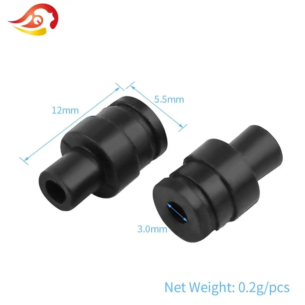 QYFANG 4/6mm Diameter Plastic Hose Tail Pipe Soft Rubber Sleeve for Male Connector Audio Jack Metal Adapter Earphone MMCX Plug