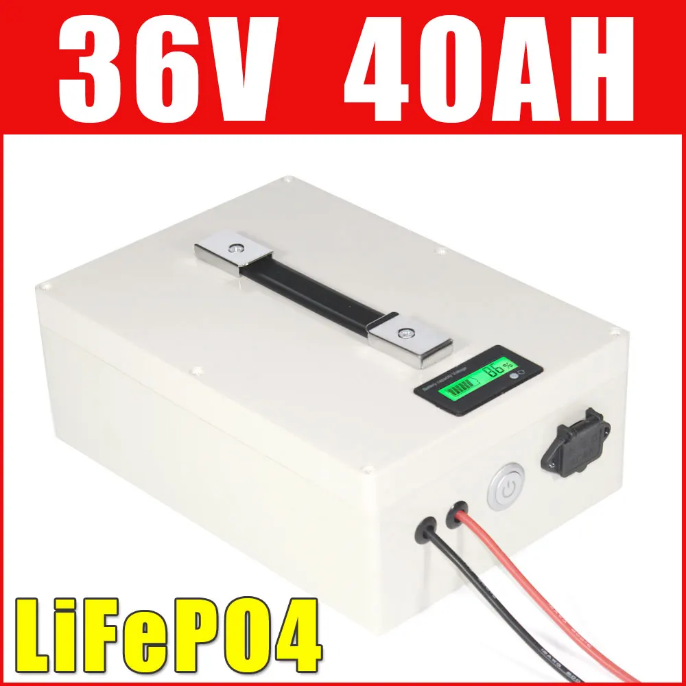 

36V 40AH LiFePO4 Deep Cycle Ebike battery Robot Golf Car Battery Pack