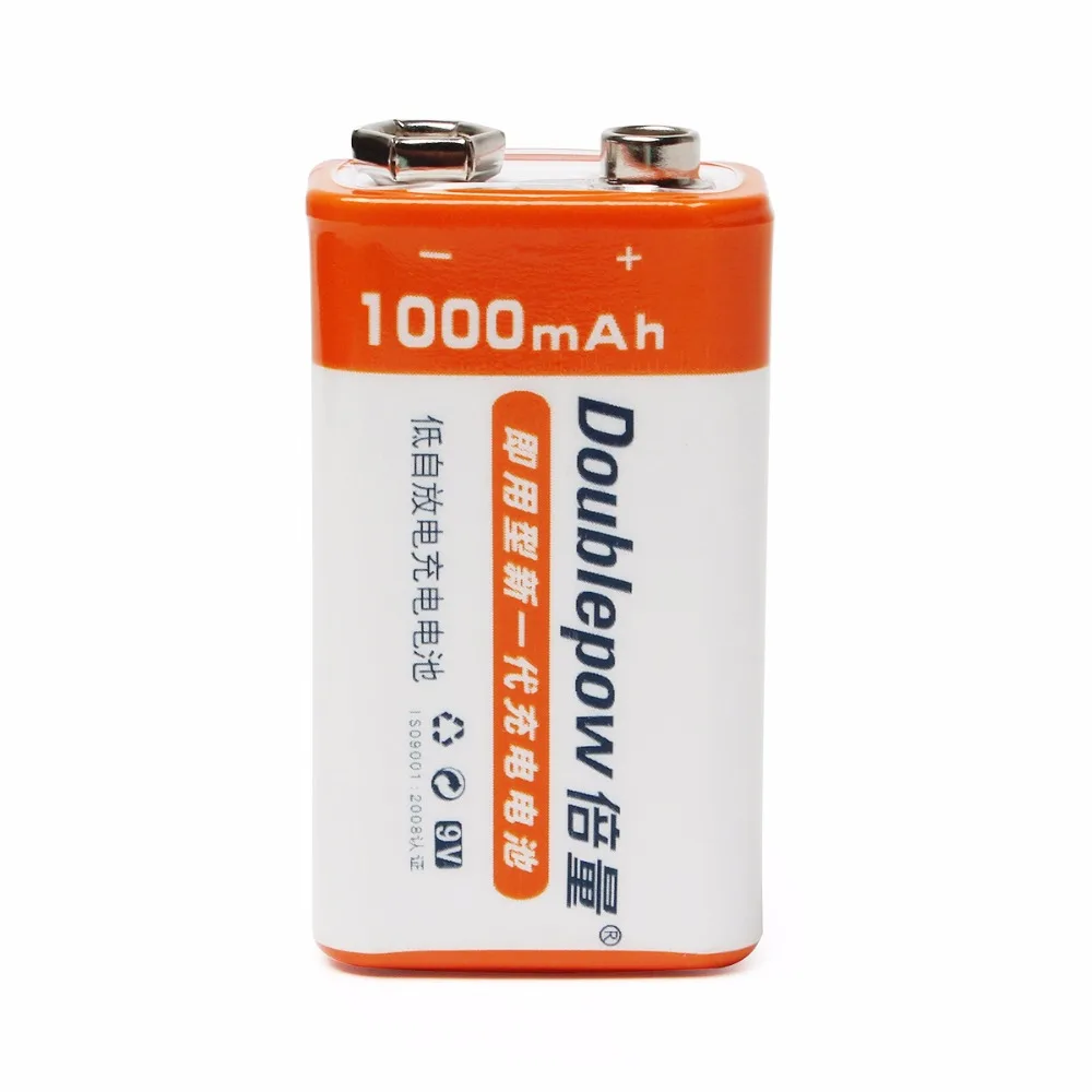 1pcs/lot 9V 1000mAh Li-ion Rechargeable Battery 9 Volt LSD Lithium Recargable Bateria with 1200 Cycle