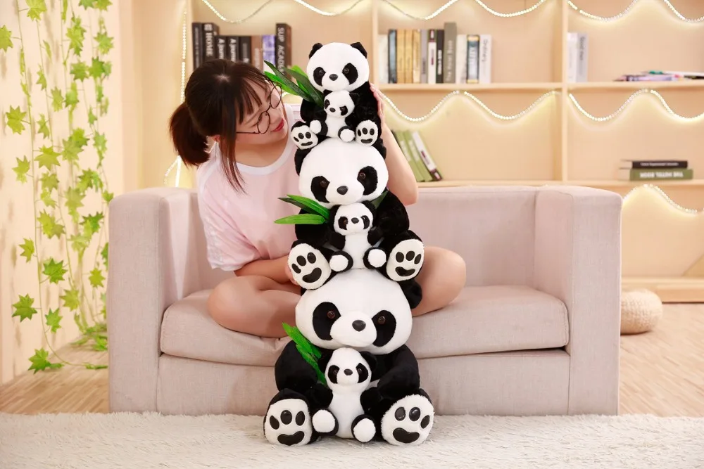 Neue Plüsch-Panda-Spielzeuge, niedliche Stofftierpuppe, Mutter und Sohn, Spielzeug, Geschenk für Kinder, Freunde, Mädchen, Heimdekoration, Weihnachtsgeschenk – Detail 11