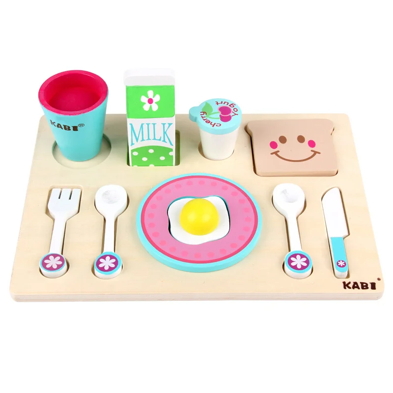 Kids Montessori Kitchen Toys For Girls Pretend Play Kitchen Food Goods Educational Toys For Children 3D Puzzles oyuncak mutfak