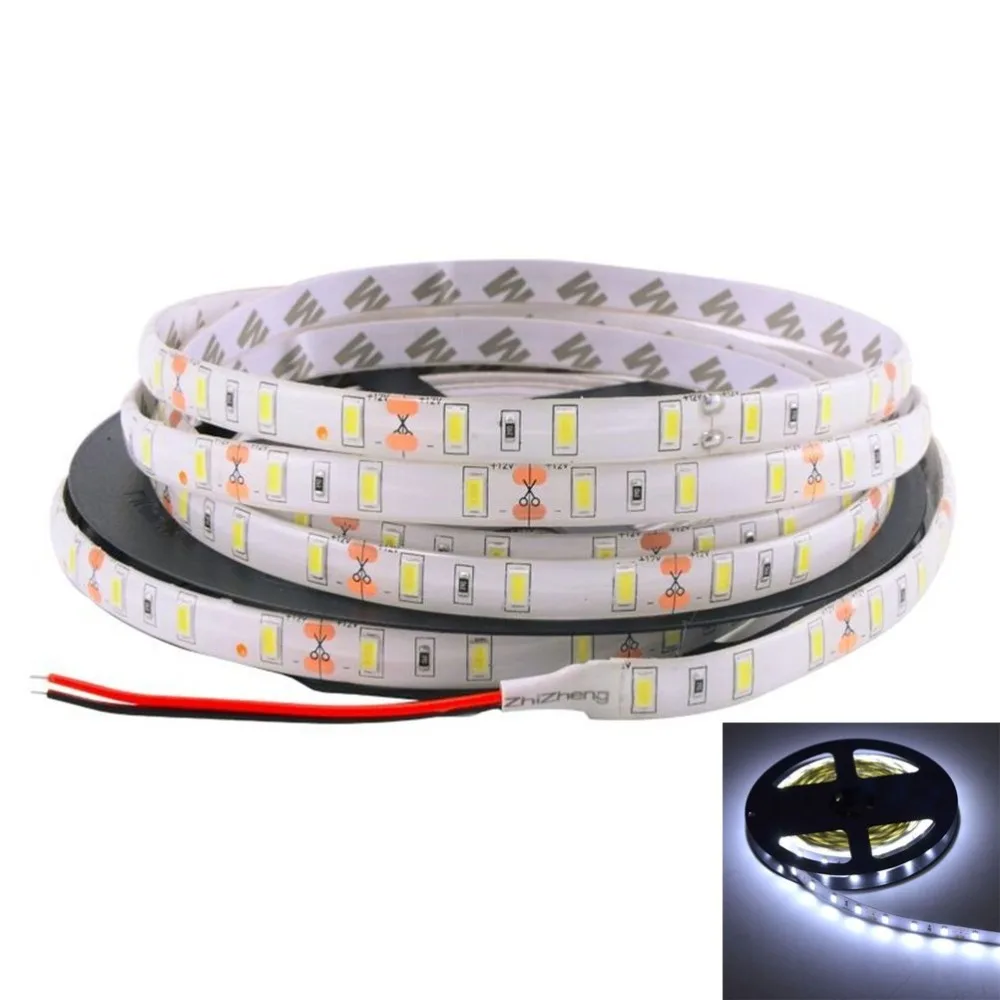 LED Strip 5730 Fleksibel Lampu LED DC12V 60LED/M 5 M/lot 300 LED Lebih Terang dari 5050 5630 LED Strip