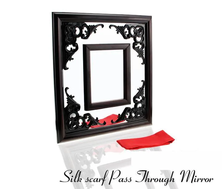 

Silk Thru Mirror - Stage Magic,Magic Props,Funny Magie,Magic Tricks,Gimmick,Illusions,Professional Magician Mystory Joke