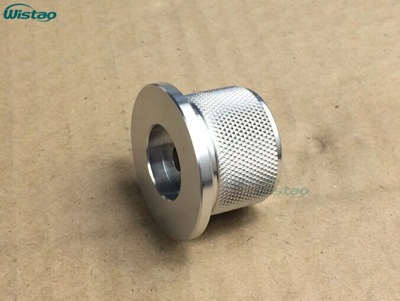 IWISTAO Solid Potentiometer Knob Straw Hat Whole Aluminum HIFI Amp Max Outer OD 38mm H25mm ID 6mm White/Black DIY