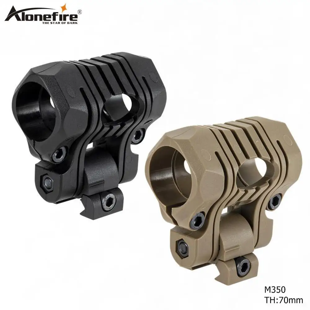 AloneFire M350 High quality 25.4mm Tactical Helmet Flashlight Holder Torch Clip Mount Rail Clamp For Picatinny 21mm Rail