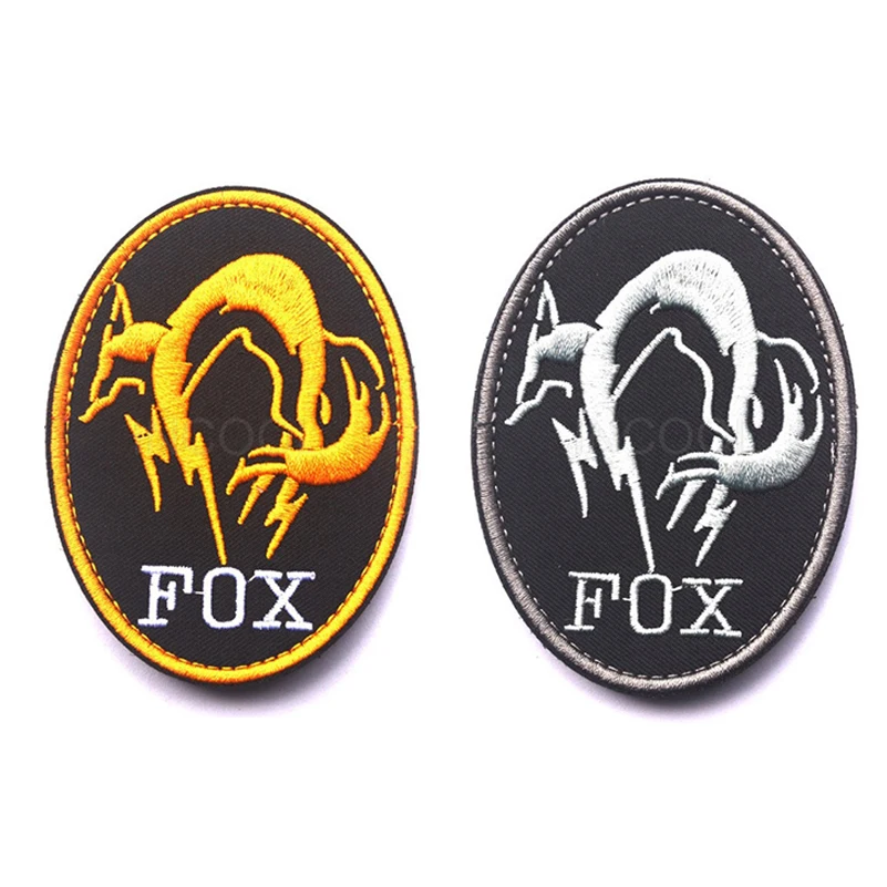 IR Reflective Snake Patches DTOM Animal Fox Embroidery Patch Infrared Military Tactical Badges Combat Rubber Embroidered Patches