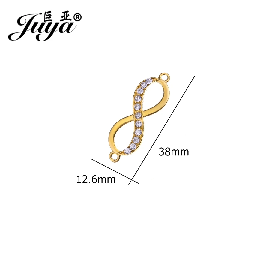 10 Stück verschiedene Unendlichkeits-Kristall-Charms-Anschlüsse für Schmuckherstellung, DIY-Armband, Halskette, Schmuckzubehör, Bastelzubehör – Detail 13