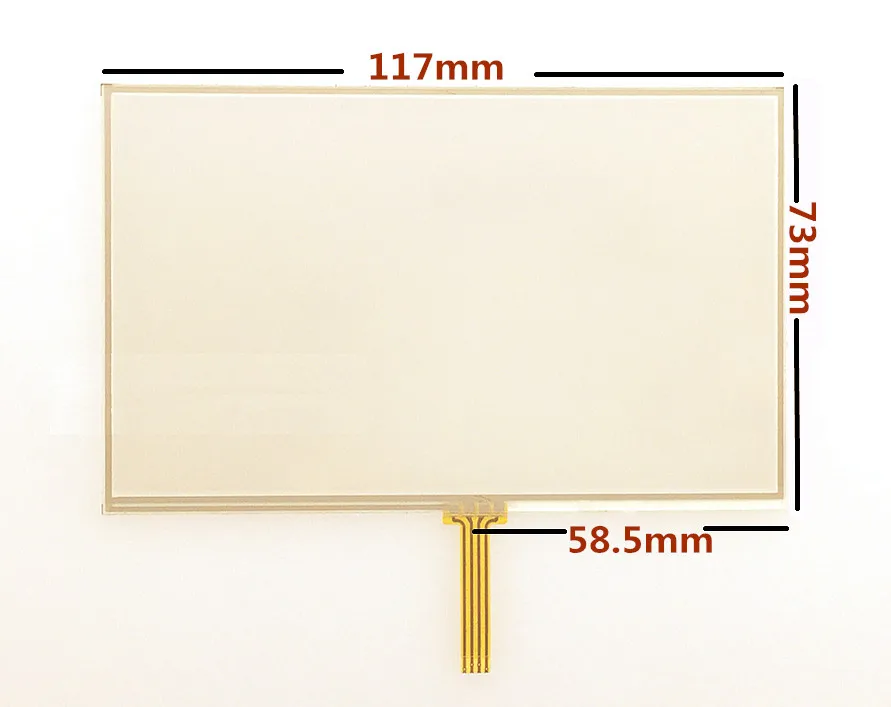 10 Pcs New 5''inch 117mm*73mm Touch screen 117mmx73mm GPS Navigator Resistance Handwritten Touch Panel Digitizer Screen Glass