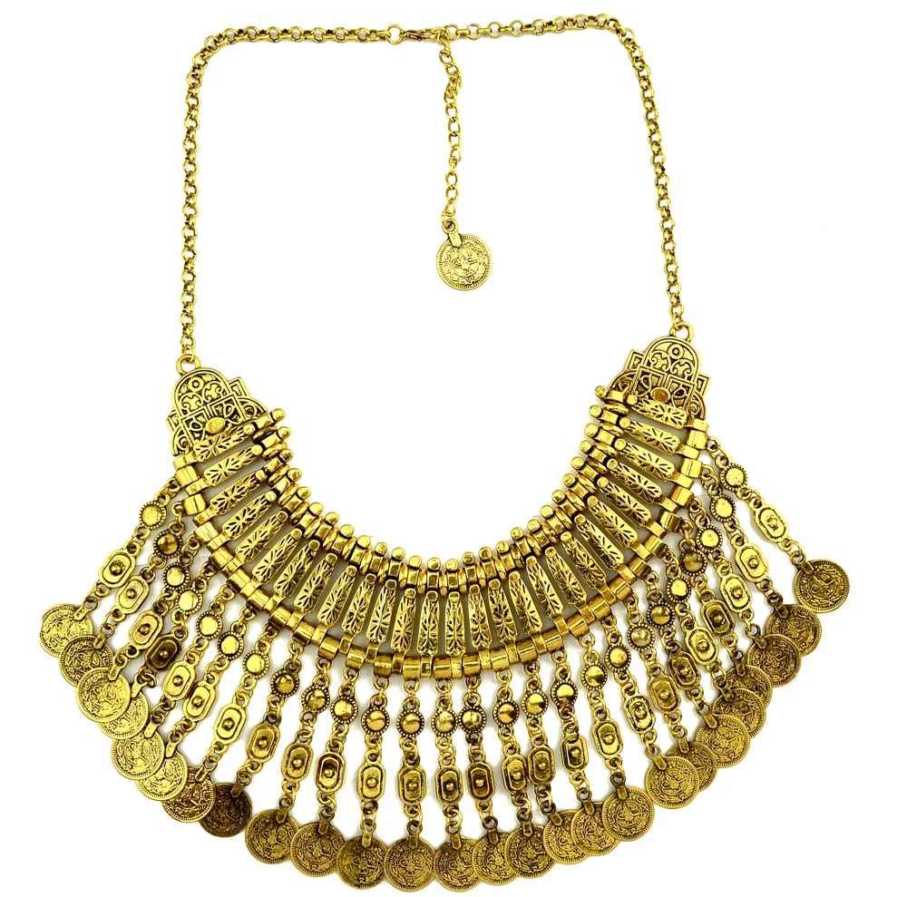 Afghan Bohemian Choker Necklace Earrings Set
