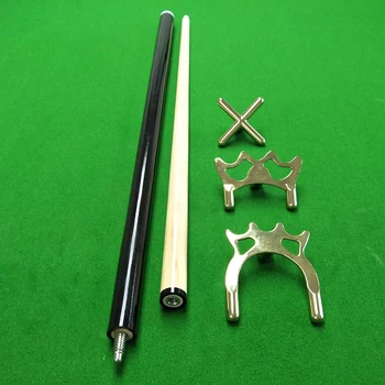 2 stücke Set Messing Brücke Kopf Pool Queue Rahmen Pole Zubehör Für Snooker Billard 9 Ball Rack Brücke Kopf kreuz Geweih Stange