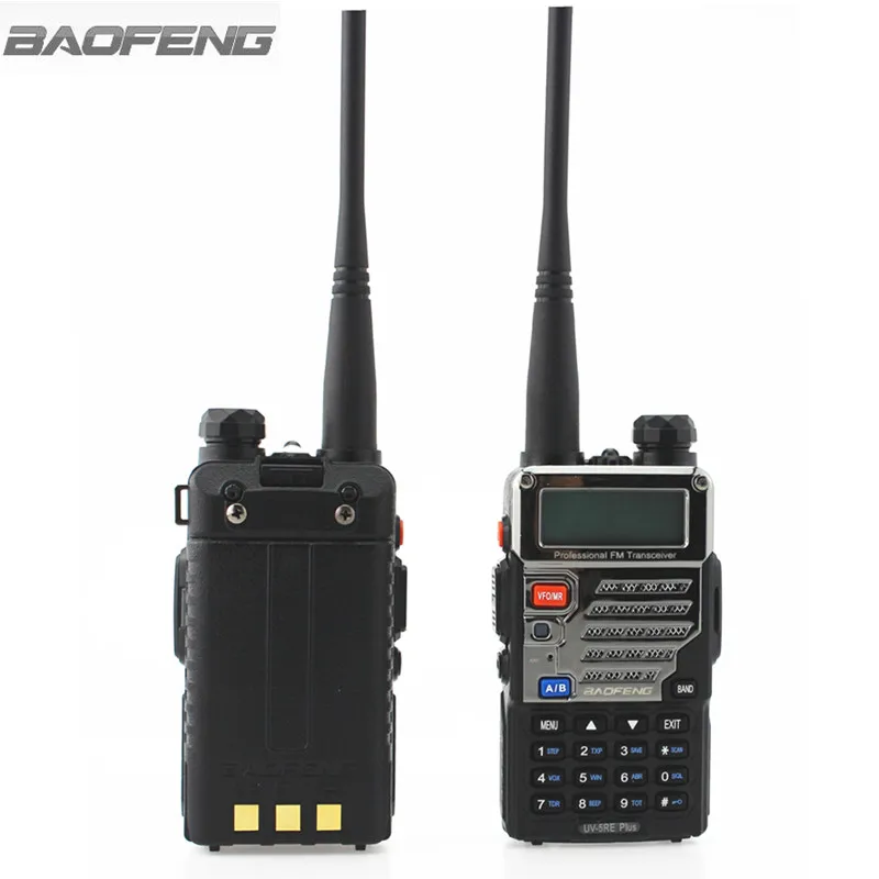 BaoFeng UV-5RE Plus Walkie Talkie CB VHF UHF Portable Ham Amateur Two Way Radio 5W Dual Band For Hunting Trucker