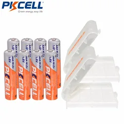 8PC PKCELL1.6V AAA Battery NIZN AAA Rechargeable batteries Ni-Zn 900mWh With 2PC Battery Hold Case Box AA AAA for toys camera