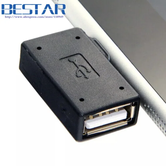 USB-C Type C to USB 2.0 Female OTG Adapter Connector Right & Left Angled 90 Degree for Macbook & Chromebook