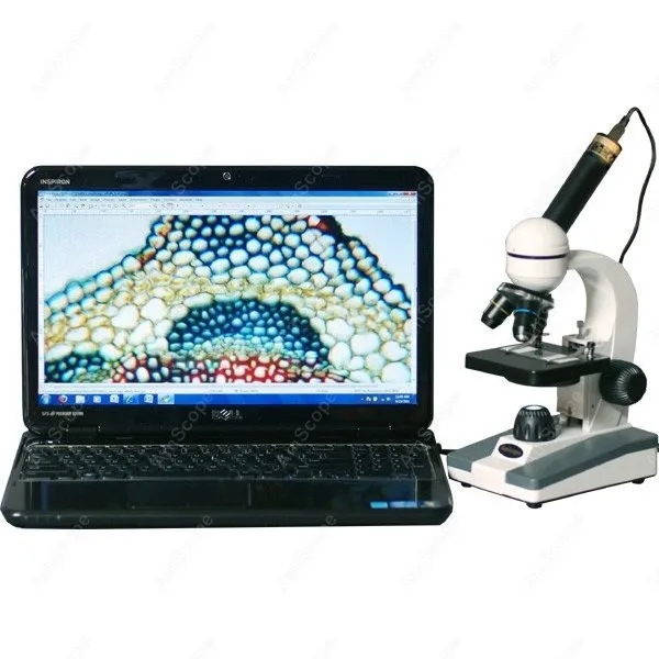 

Student Compound Microscope--AmScope Supplies 40X-640X Glass Optics Student Compound Microscope + USB Digital Camera