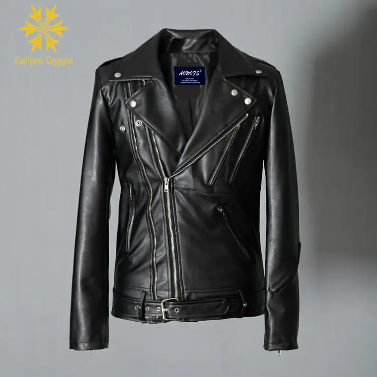 

New Men Male Autumn Winter Mens Jacket Fashion Straight Cardigan Coat Leather Jacket Baseball Brand-clothing COML70