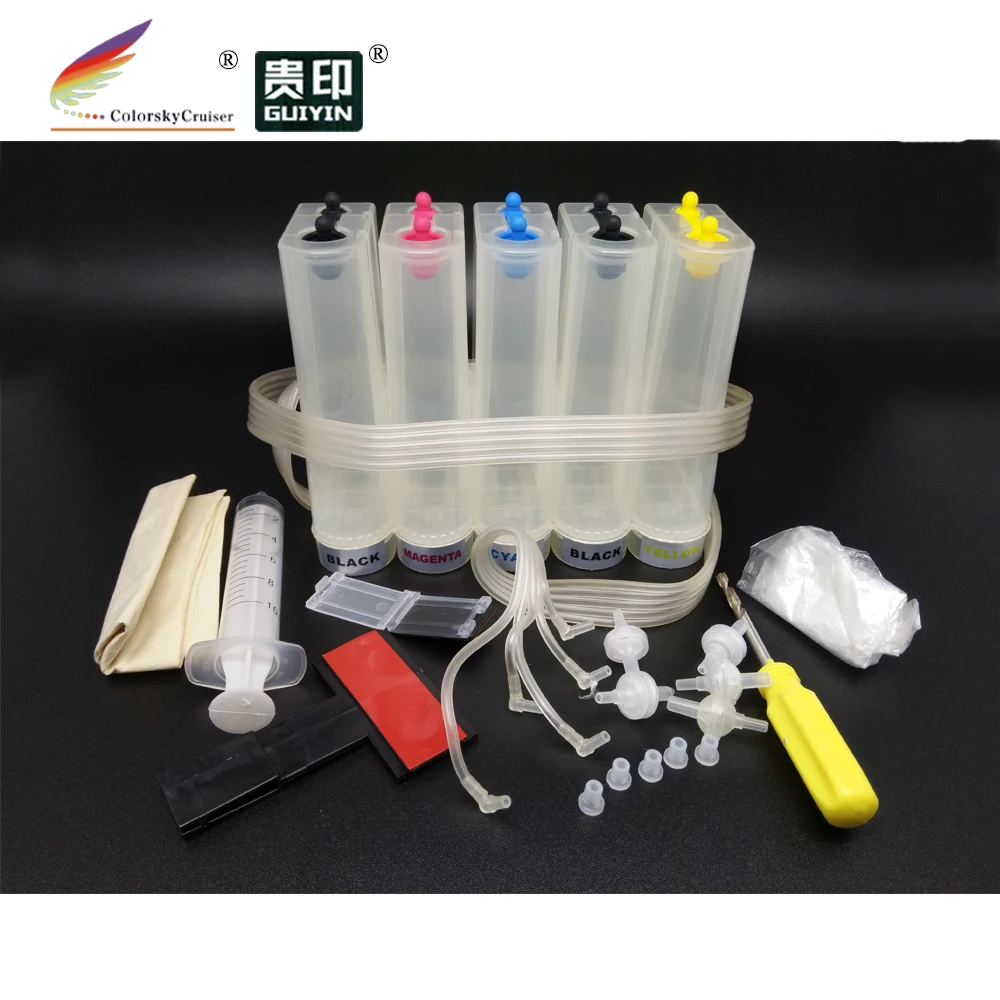 universal 5 color CISS continuous ink system kit with accessaries cheapest shipment cost